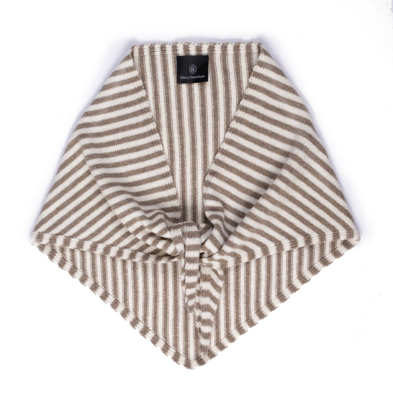 Oat Stripe Triangle Scarf
