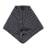 Charcoal Stripe Triangle Scarf