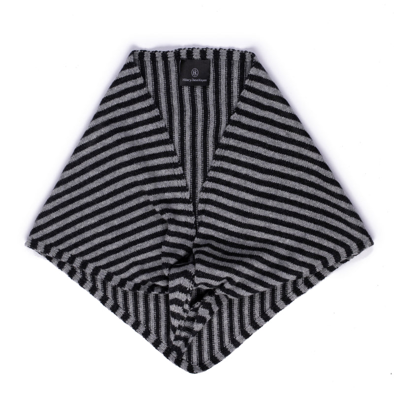 Charcoal Stripe Triangle Scarf