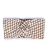 Oat Houndstooth Headband