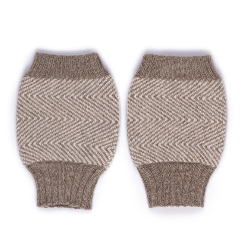 Herringbone Wristwarmers Oat