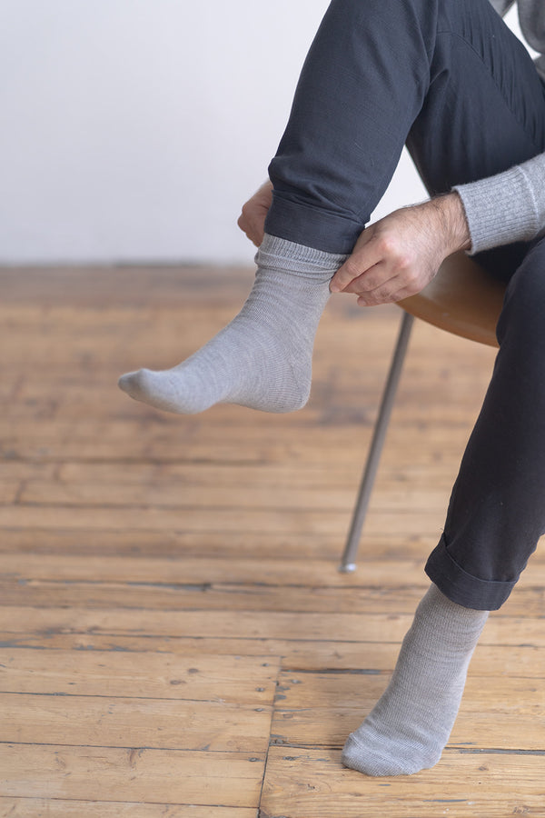 Grey Merino Dress Sock