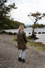 Charcoal Stripe Triangle Scarf