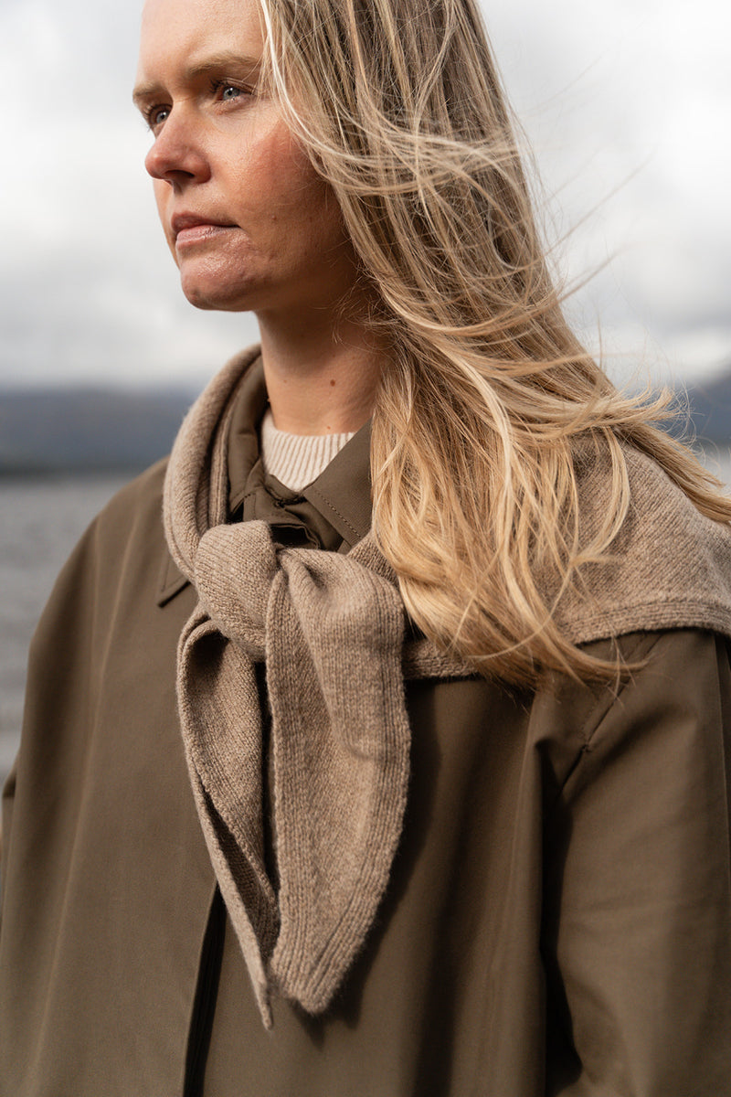 Dark Natural Triangle Scarf