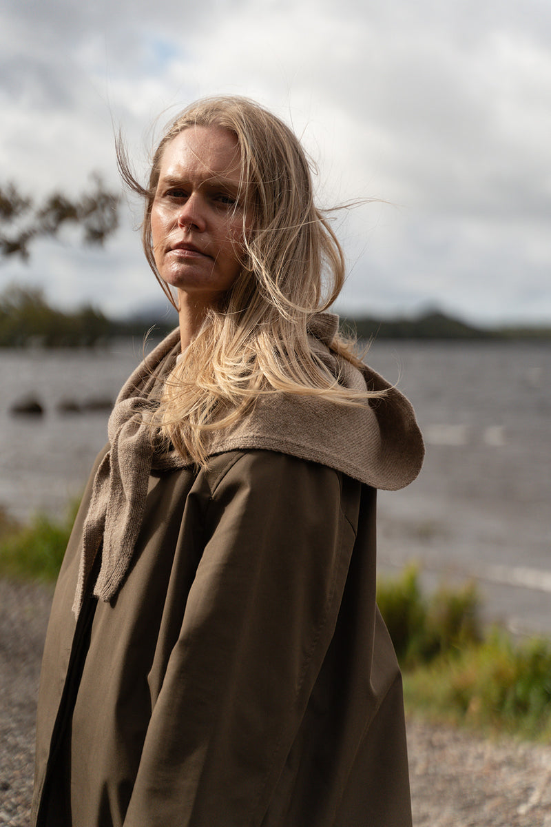 Dark Natural Triangle Scarf