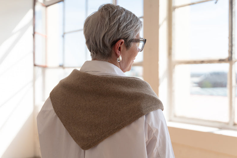 Dark Natural Triangle Scarf