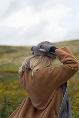 Charcoal Herringbone Wristwarmers