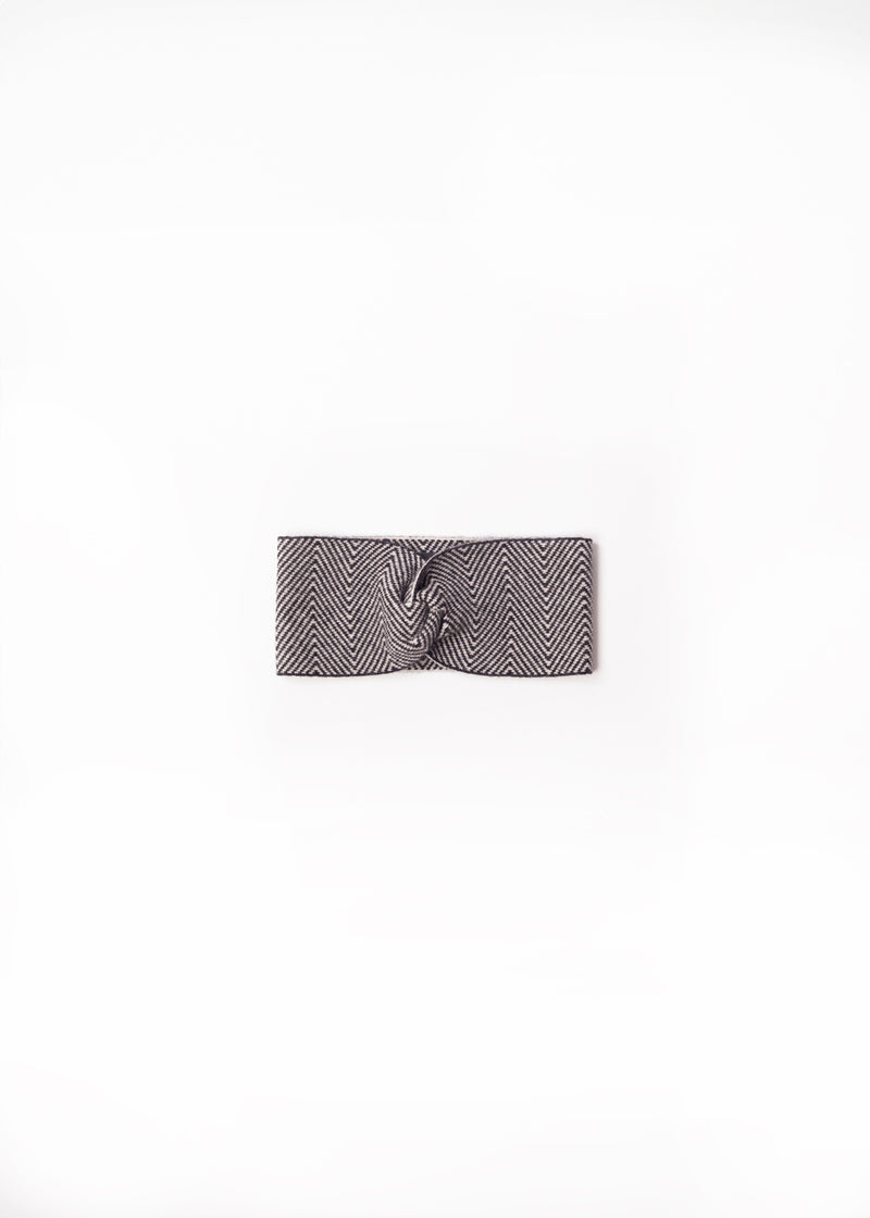 Charcoal Herringbone Headband