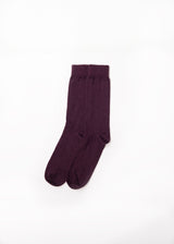 Burgundy Merino Dress Sock