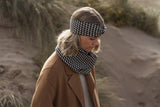 Charcoal Houndstooth Loop Scarf