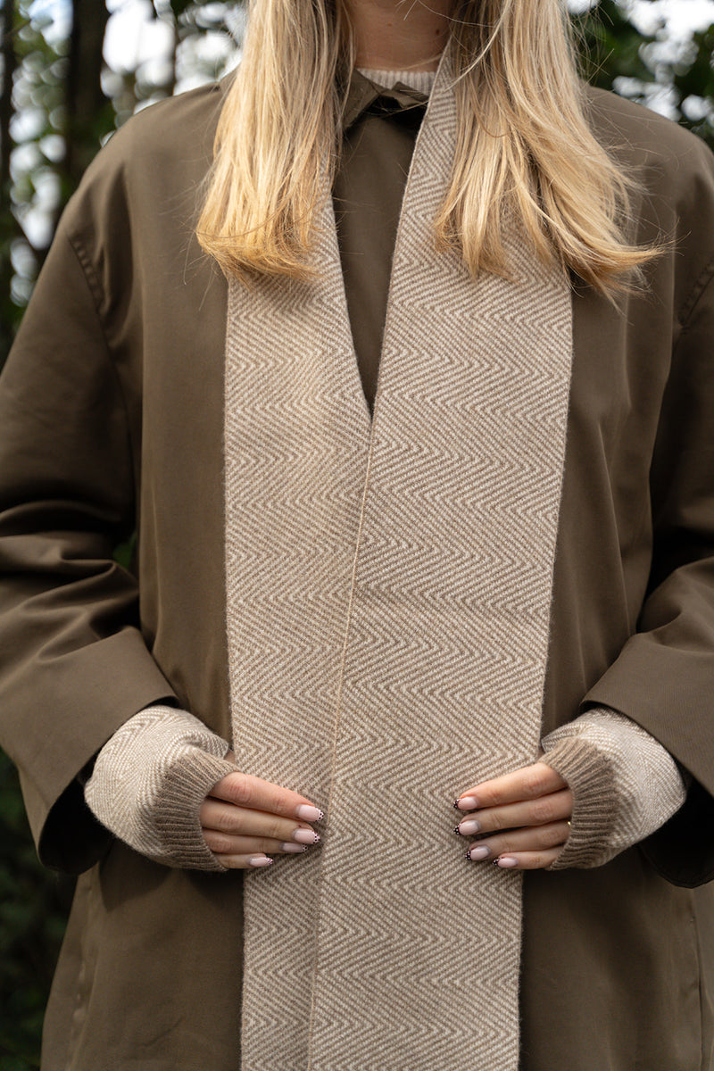 Herringbone Wristwarmers Oat