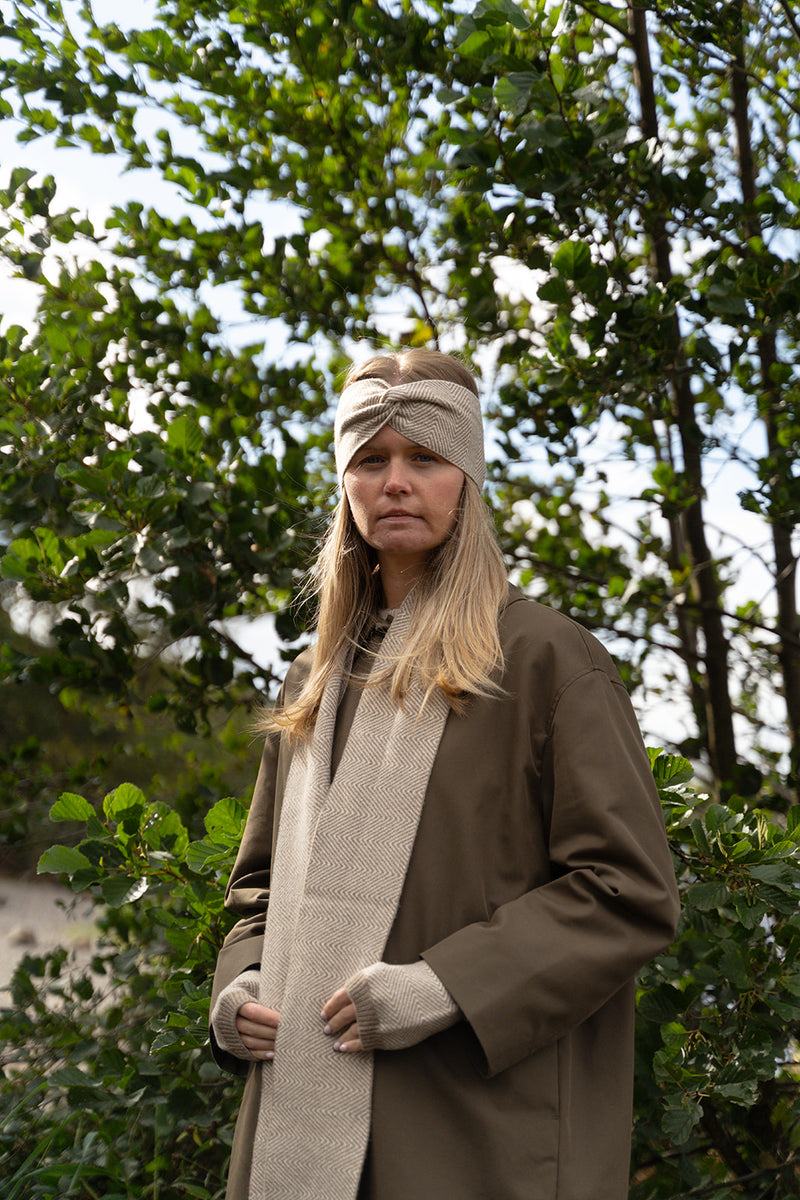 Herringbone Wristwarmers Oat