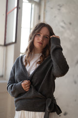 Linnhe Wrap Cardigan Slate