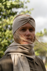 Oat Herringbone Scarf