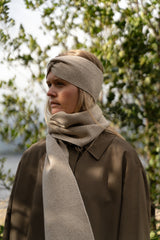 Oat Herringbone Scarf