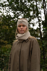 Oat Houndstooth Headband